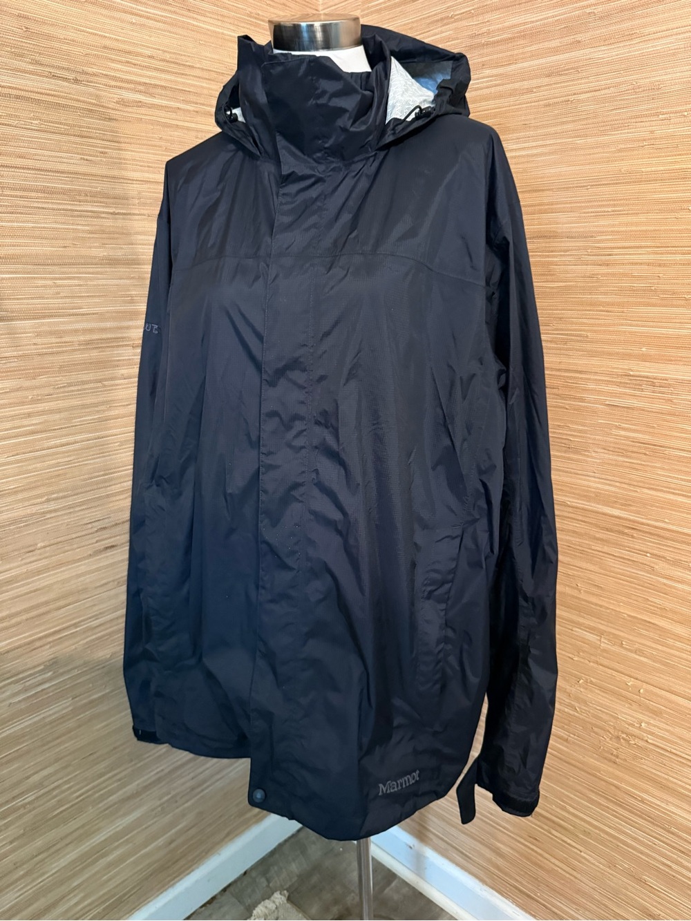 Marmot Men's Black Waterproof Hooded Rain Jacket